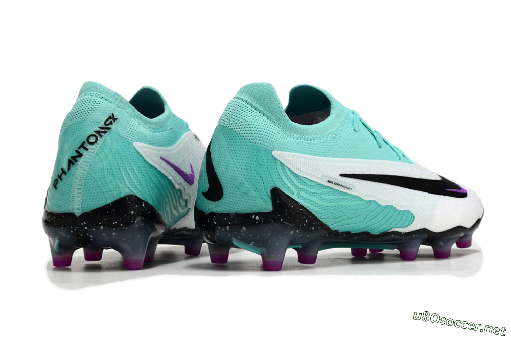 Unisex Nike Phantom GX Elite AG Football Boots - White/Black/Jade/Purple 7