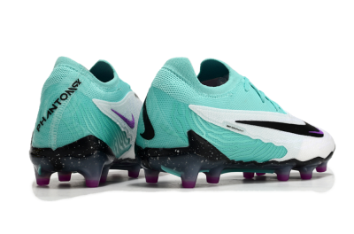 Unisex Nike Phantom GX Elite AG Football Boots - White/Black/Jade/Purple