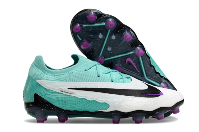 Unisex Nike Phantom GX Elite AG Football Boots - White/Black/Jade/Purple