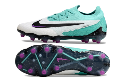Unisex Nike Phantom GX Elite AG Football Boots - White/Black/Jade/Purple