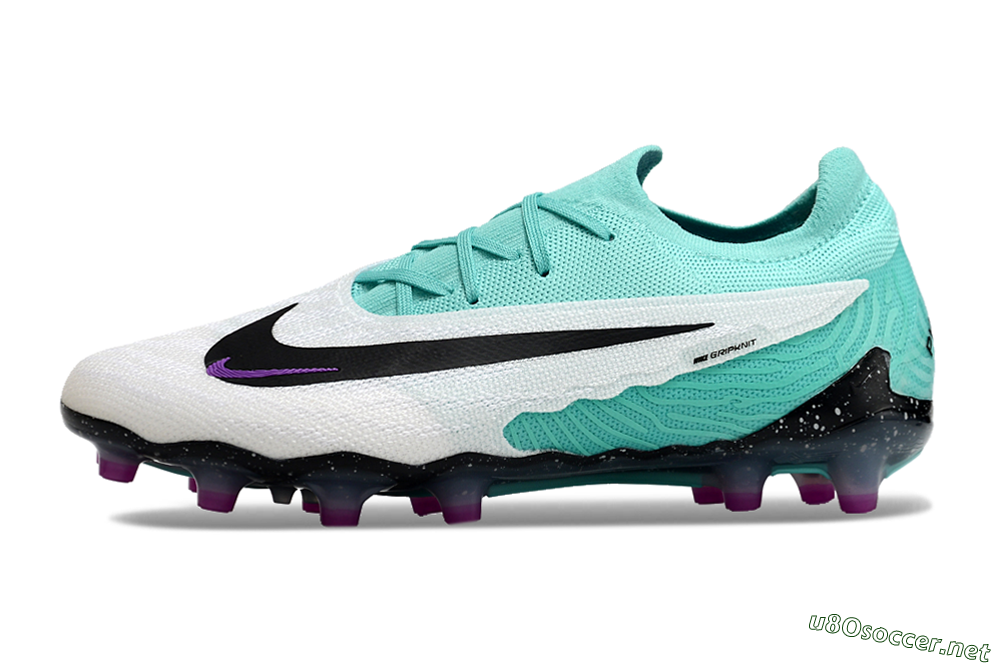 Unisex Nike Phantom GX Elite AG Football Boots - White/Black/Jade/Purple 0