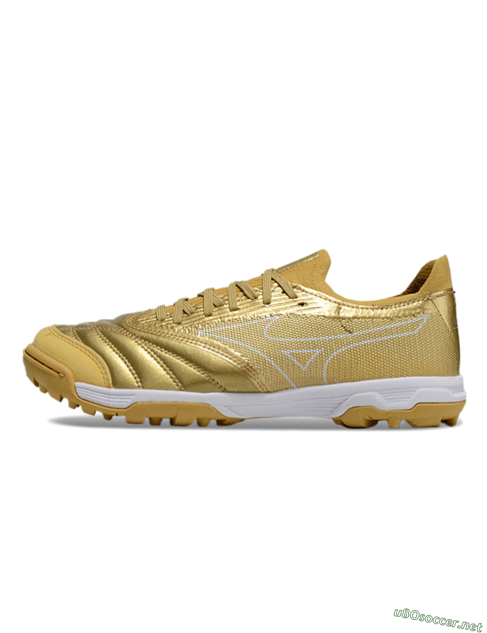 Men's Mizuno Morelia Neo Sala TF Football Shoes - Gold/White 0