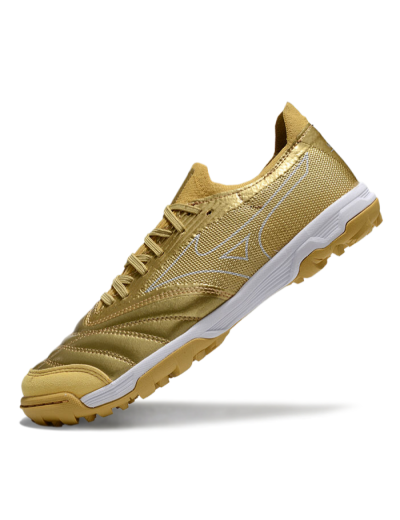 Men's Mizuno Morelia Neo Sala TF Football Shoes - Gold/White