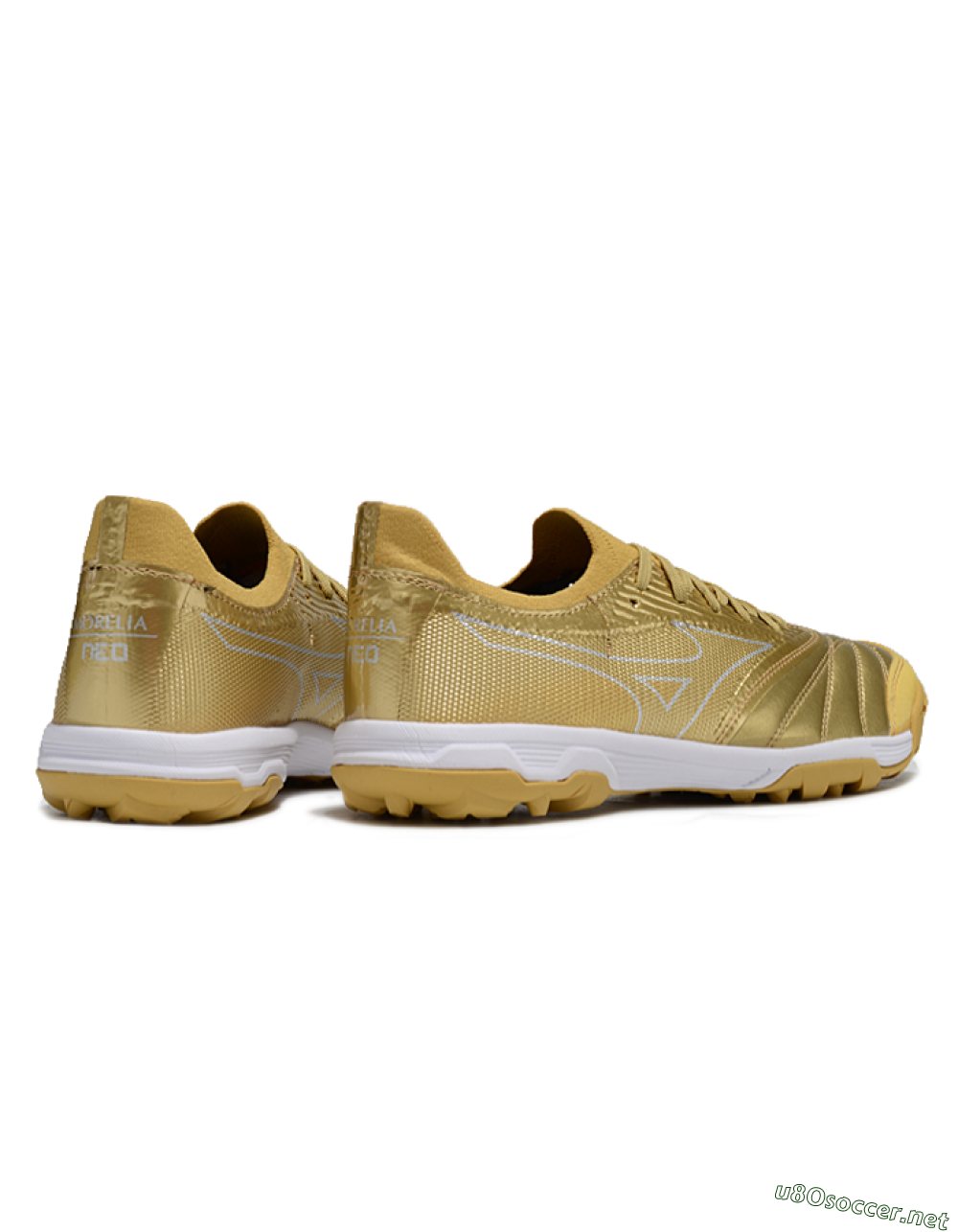 Men's Mizuno Morelia Neo Sala TF Football Shoes - Gold/White 6