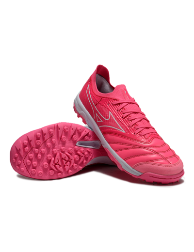 Men's Mizuno Morelia Neo Sala TF Football Shoes - Pink/White