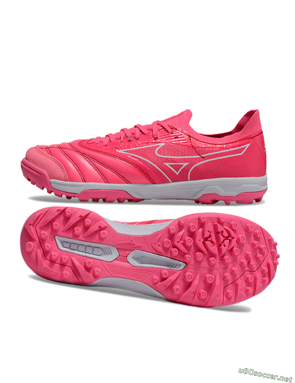 Men's Mizuno Morelia Neo Sala TF Football Shoes - Pink/White 1
