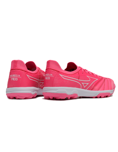 Men's Mizuno Morelia Neo Sala TF Football Shoes - Pink/White