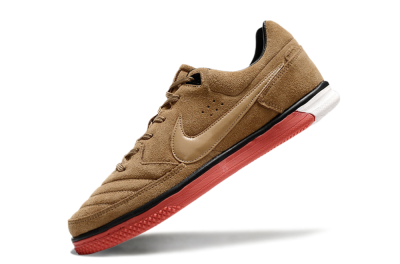 Men's Nike Street Gato IC Football Shoes - Brown/Red/White
