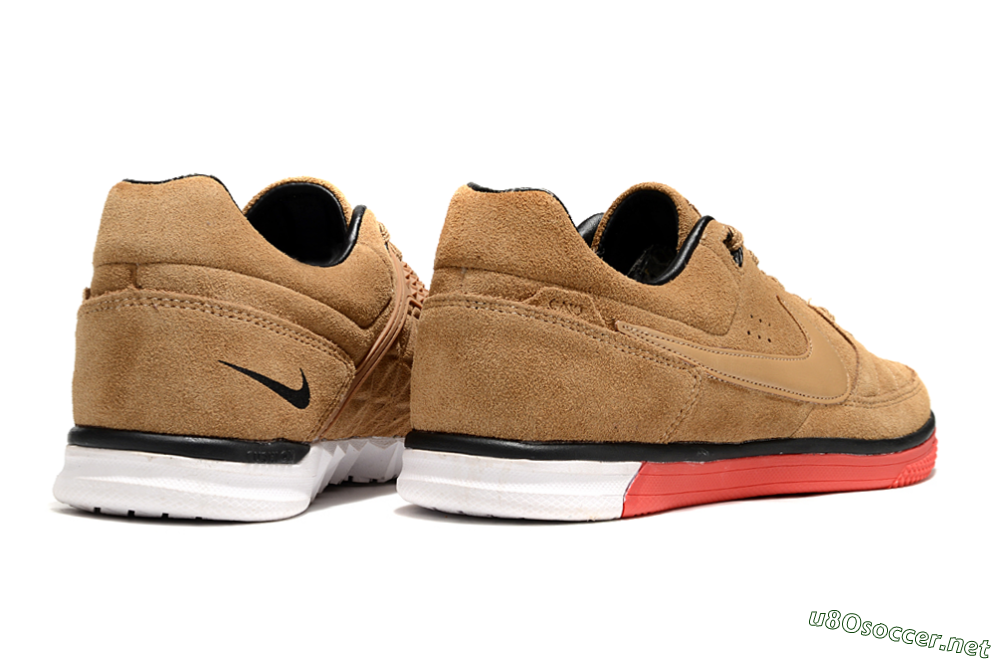 Men's Nike Street Gato IC Football Shoes - Brown/Red/White 6