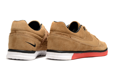 Men's Nike Street Gato IC Football Shoes - Brown/Red/White