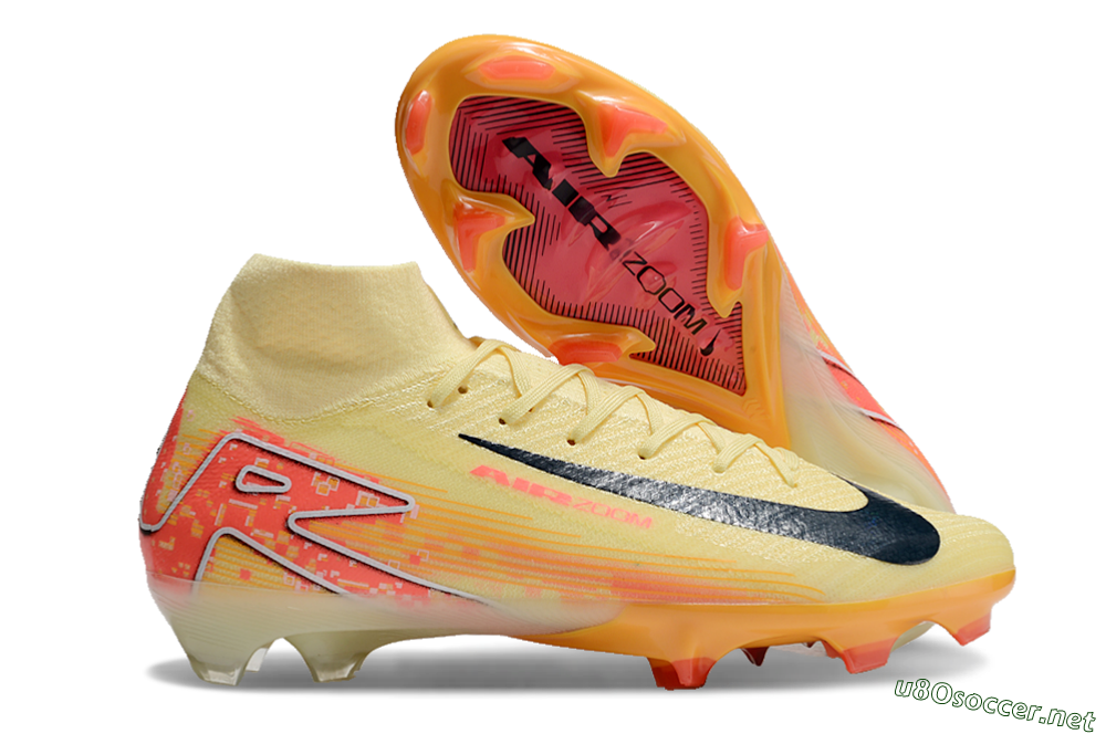 Men's Nike Air Zoom Mercurial Superfly 10 Elite FG Football Boots - Yellow/Red/Black 2