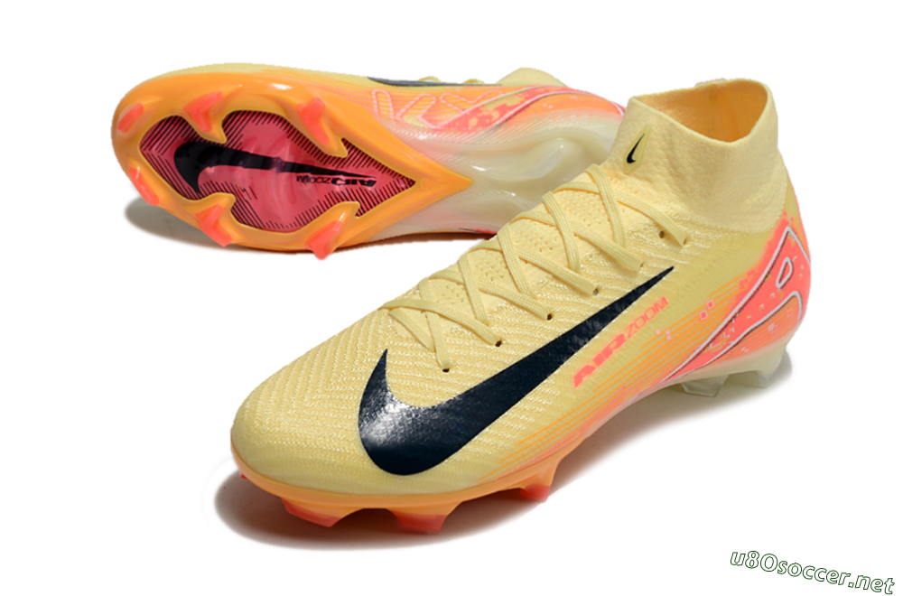 Men's Nike Air Zoom Mercurial Superfly 10 Elite FG Football Boots - Yellow/Red/Black 3