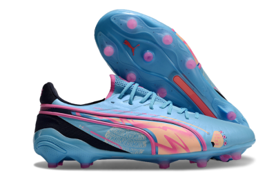 Men's Puma Ultra Ultimate FG Football Boots - Blue/Pink/Black
