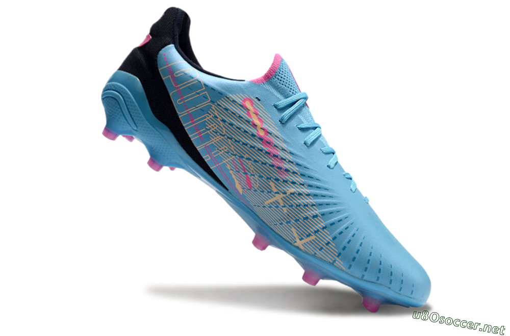 Men's Puma Ultra Ultimate FG Football Boots - Blue/Pink/Black 4