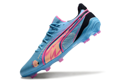 Men's Puma Ultra Ultimate FG Football Boots - Blue/Pink/Black