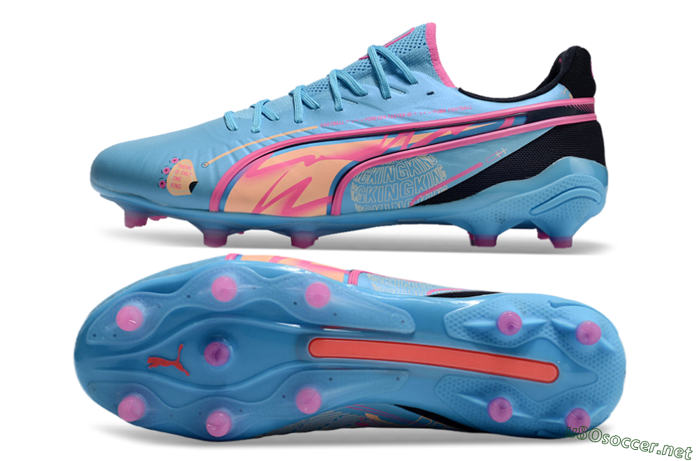 Men's Puma Ultra Ultimate FG Football Boots - Blue/Pink/Black 1
