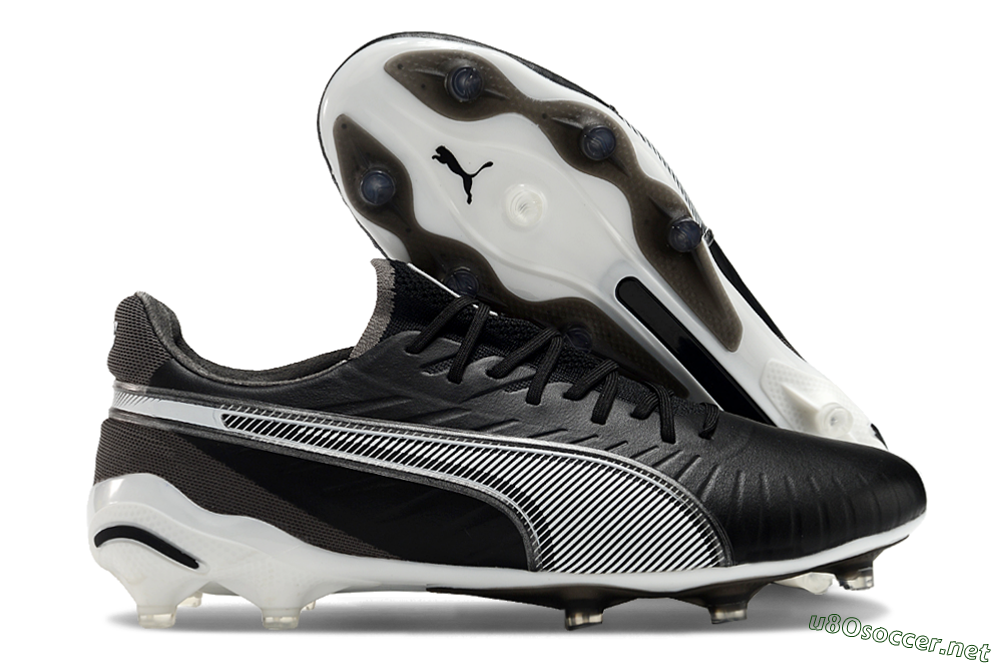 Men's Puma Ultra Ultimate FG Football Boots - Black/White/Grey 2