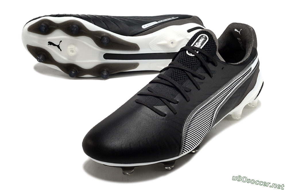 Men's Puma Ultra Ultimate FG Football Boots - Black/White/Grey 3