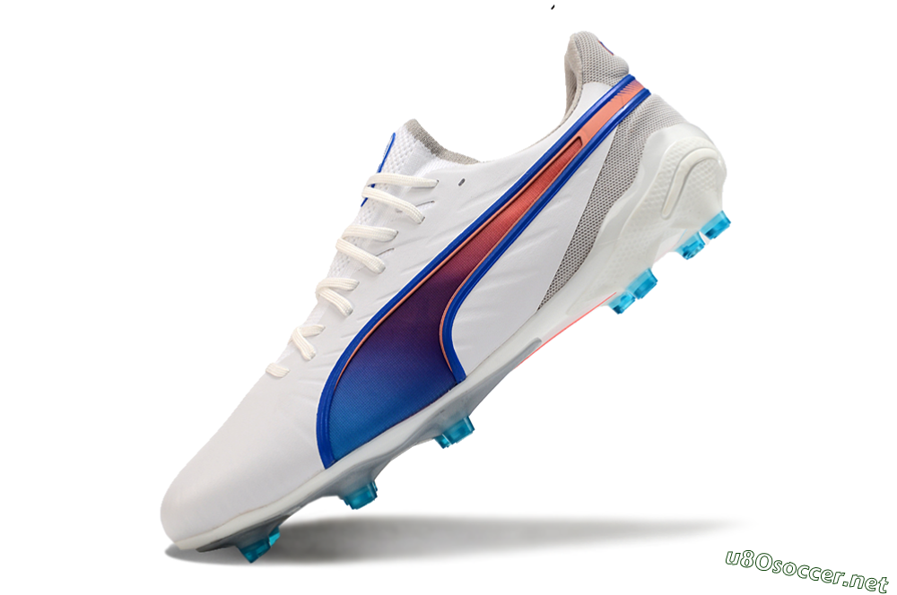 Men's Puma Ultra Ultimate FG Football Boots - White/Blue/Red 5