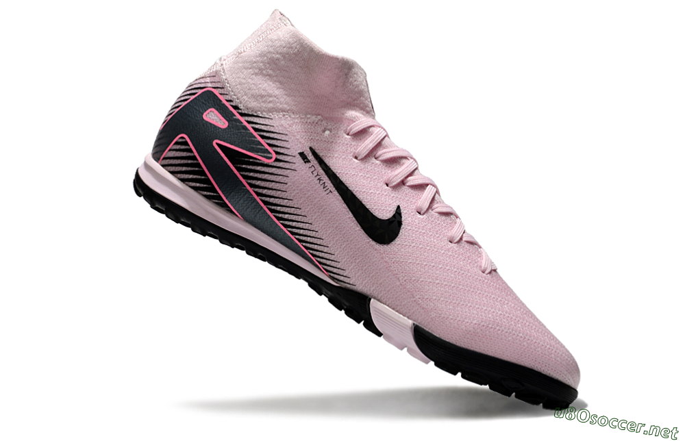 Men's Nike Air Zoom Mercurial Superfly 10 Elite TF Football Shoes - Pink/Black 4