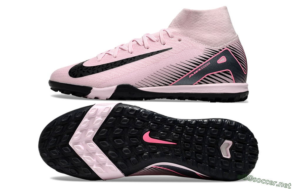 Men's Nike Air Zoom Mercurial Superfly 10 Elite TF Football Shoes - Pink/Black 1