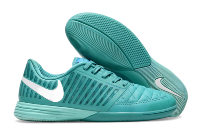 Men's Nike Lunar Gato 2 IC Football Shoes - Jade/White