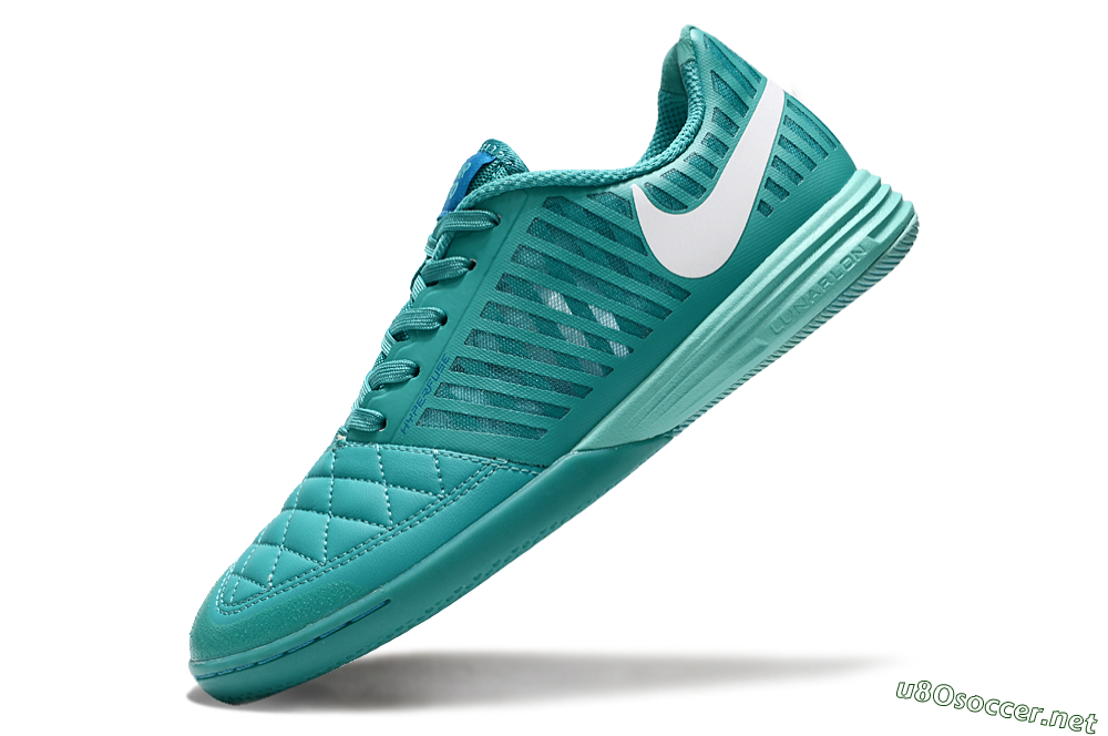 Men's Nike Lunar Gato 2 IC Football Shoes - Jade/White 5