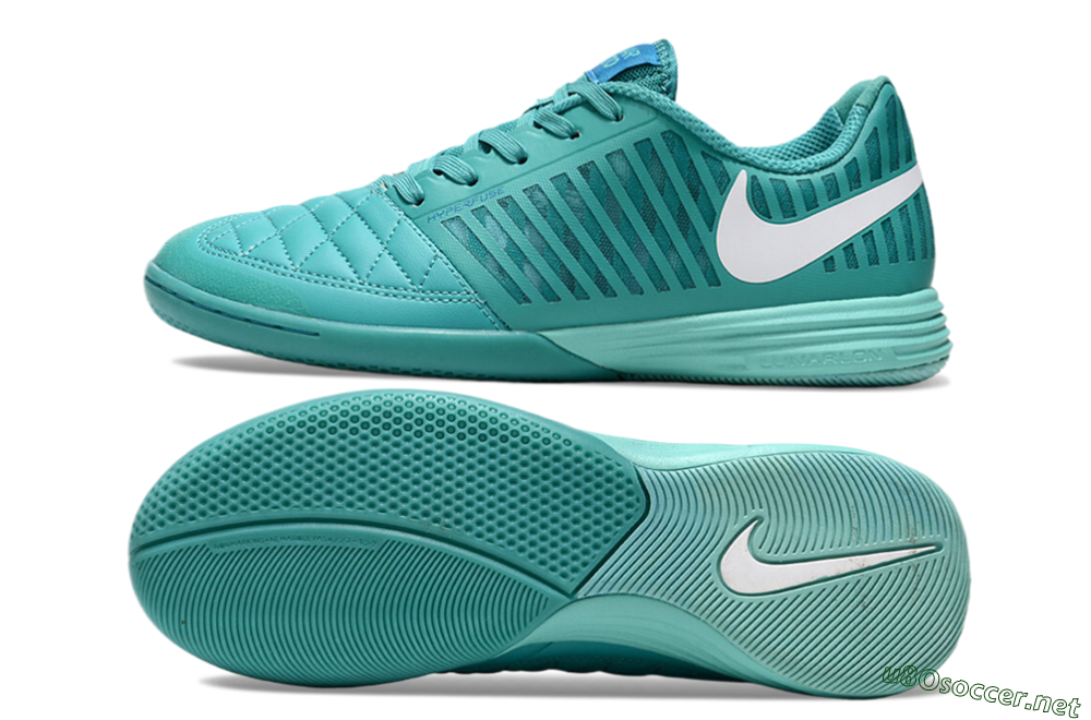 Men's Nike Lunar Gato 2 IC Football Shoes - Jade/White 1