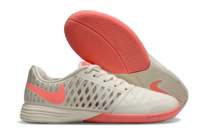 Men's Nike Lunar Gato 2 IC Football Shoes - Beige/Pink