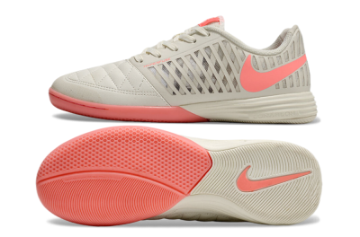 Men's Nike Lunar Gato 2 IC Football Shoes - Beige/Pink