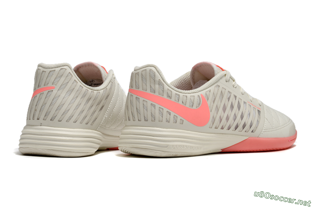 Men's Nike Lunar Gato 2 IC Football Shoes - Beige/Pink 6