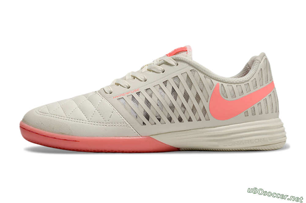 Men's Nike Lunar Gato 2 IC Football Shoes - Beige/Pink 0