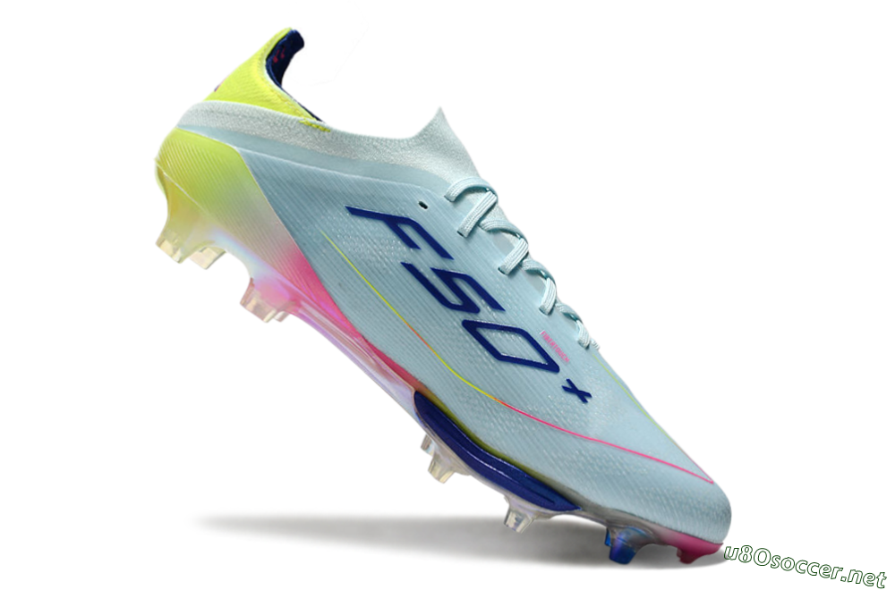 Men's Adidas F50+ Lightstrike Pro FG Football Boots - Jade/Blue/Yellow 4