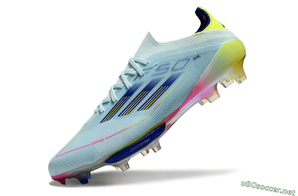 Men's Adidas F50+ Lightstrike Pro FG Football Boots - Jade/Blue/Yellow 5
