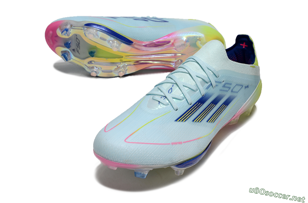 Men's Adidas F50+ Lightstrike Pro FG Football Boots - Jade/Blue/Yellow 3