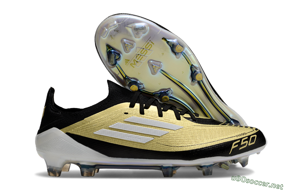 Men's Adidas F50 Elite FG Football Boots - Gold/Black/White 2