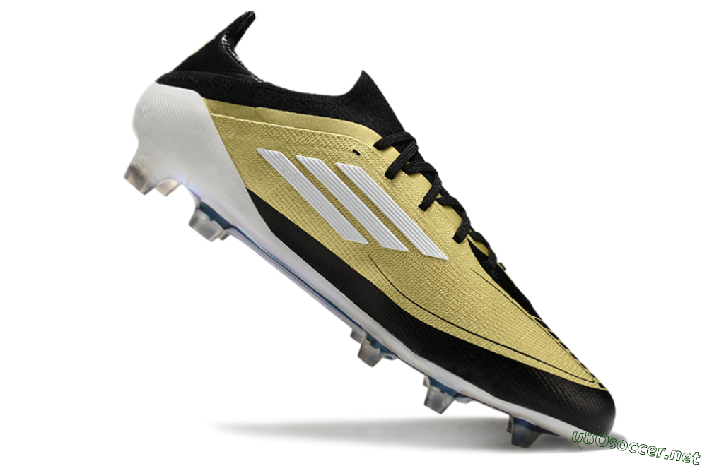 Men's Adidas F50 Elite FG Football Boots - Gold/Black/White 4