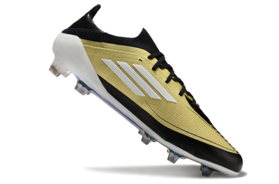 Men's Adidas F50 Elite FG Football Boots - Gold/Black/White