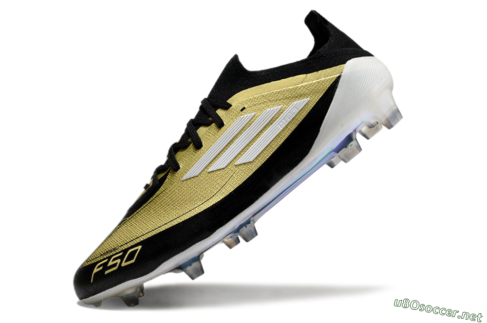 Men's Adidas F50 Elite FG Football Boots - Gold/Black/White 5