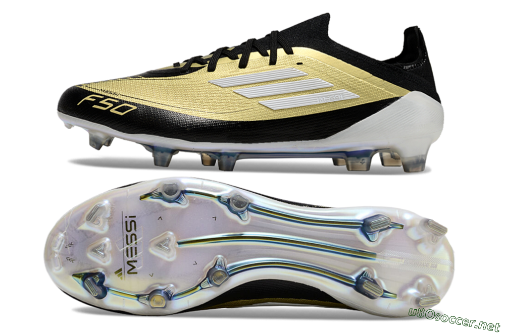 Men's Adidas F50 Elite FG Football Boots - Gold/Black/White 1