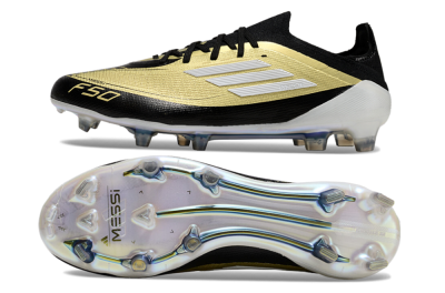 Men's Adidas F50 Elite FG Football Boots - Gold/Black/White