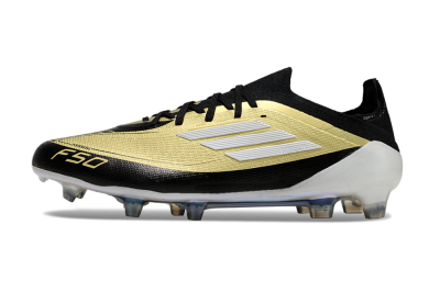 Men's Adidas F50 Elite FG Football Boots - Gold/Black/White