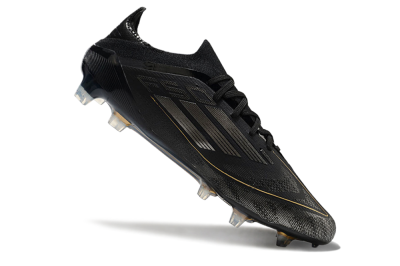 Men's Adidas F50 Elite FG Football Boots - Black/Silver/Gold