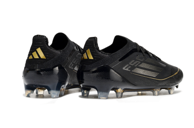 Men's Adidas F50 Elite FG Football Boots - Black/Silver/Gold