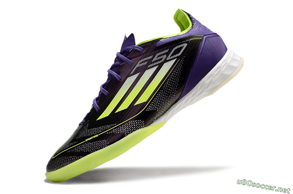 Men's Adidas F50 Pro IC Football Shoes - Purple/Yellow/White 5