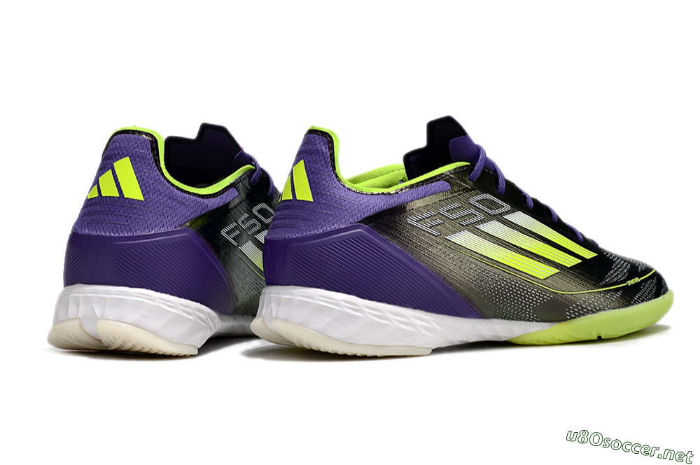 Men's Adidas F50 Pro IC Football Shoes - Purple/Yellow/White 6