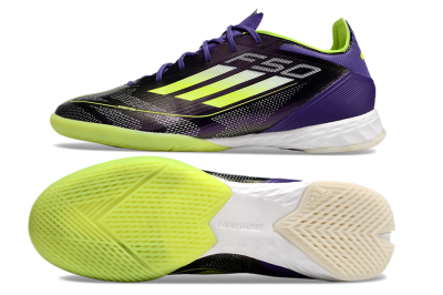 Men's Adidas F50 Pro IC Football Shoes - Purple/Yellow/White