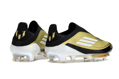 Men's Adidas F50+ Lightstrike Pro Laceless FG Football Boots - Gold/Black/White
