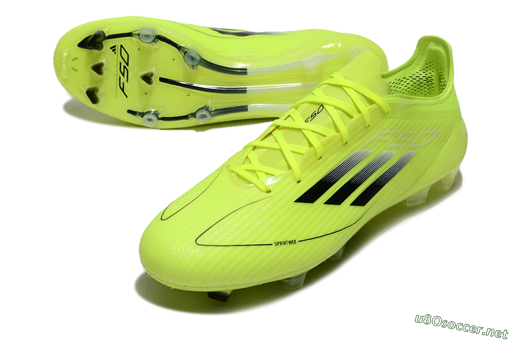 Men's Adidas F50 Elite FG Football Boots - Yellow/Black 3