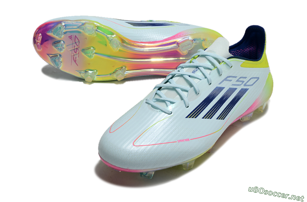 Men's Adidas F50 Elite FG Football Boots - Jade/Blue/Yellow 3